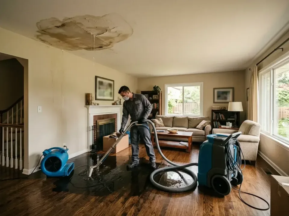 attic-pipe-burst-ceiling-drip-008 — frequently asked questions, Water Damage Restoration & Carpet Care in Caledonia, WI